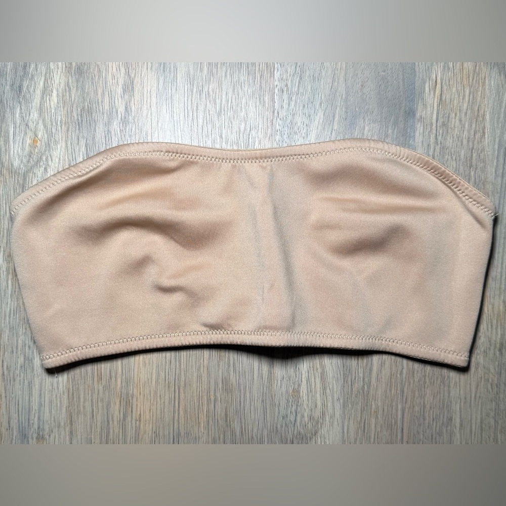 Tan Strapless Bandeau Top